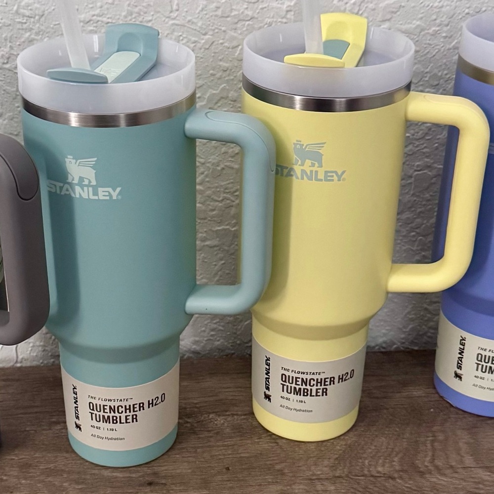 Stanley Quencher H2.0 Tumbler - Light Blue and Light Yellow. Each is 35.00 - Picture 1 of 1
